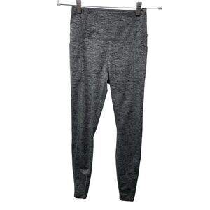Avia High Waisted‎ Active Yoga Leggings Pull On Stretch Heathered Gray Pocket XS